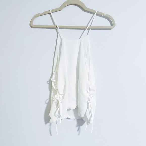Free People - White Lace Up Tank - Picture 4 of 4